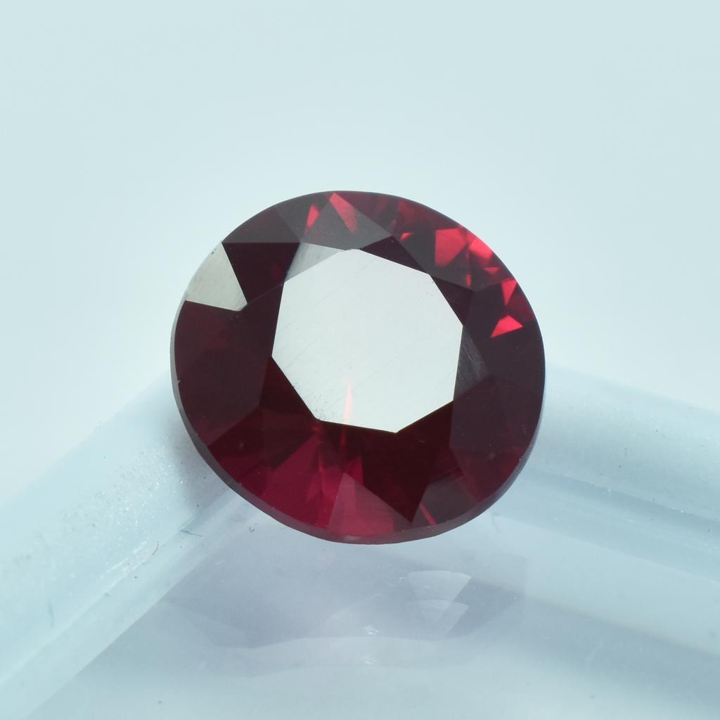 Natural Red Ruby Loose Gemstone 5.15 ct Round Cut for Jewelry Making and Gem Collections