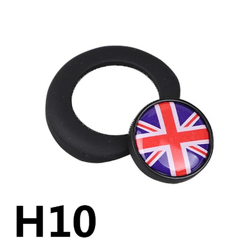 Одна кнопка «Пуск», декоративная наклейка для автомобиля, серебристый и черный металлический материал, эпоксидная смола, узор для MINI COOPER R55 R56 R60 R61