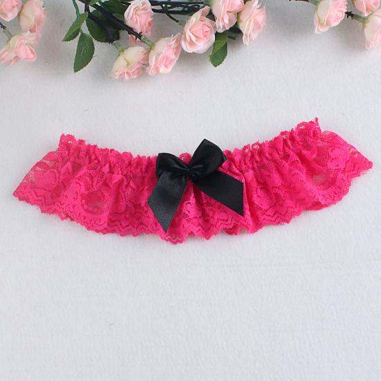 Женщины косплей кружева бантом бедра высокие ноги подвязки обручальное кольцо декор