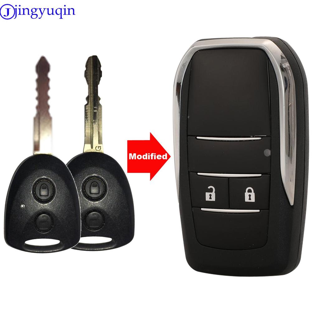 Чехол для ключа jingyuqin для Toyota Avanza Calya Wigo для Daihatsu Xenia Ayla Sigra для Perodua Axia Upgrade Modified Key Shell