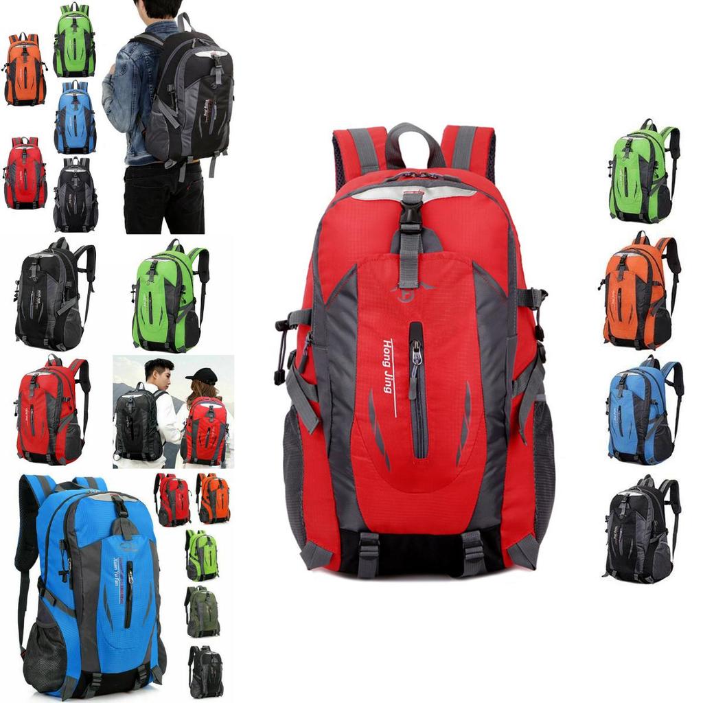 Large 40l Waterproof Travel Rucksack Outdoor Hiking Camping Backpack With Breathable Padded Straps