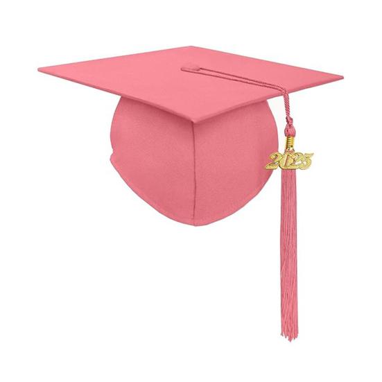 Выпускной колпак с кисточкой 2025 унисекс взрослые матовые выпускные колпачки для старшеклассников