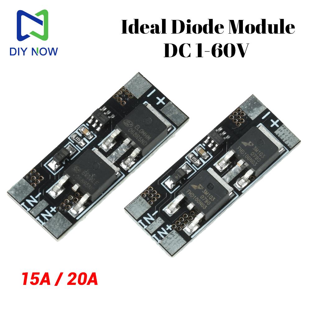 DC 1-60V Ideal Diode Module Solar Charging Anti-Reverse Current Zero Voltage Drop 15A / 20A High Current Dual Parallel MOS