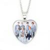 Ожерелье с подвеской-сердцем BTS, Ожерелье с кабошоном из стекла с групповым фото Bangtan Boys в школьной форме, Подарок для фанатов K-pop ARMY
