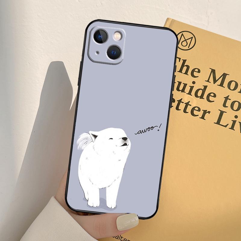 Samoyed Puppy Case For iPhone 13 14 Pro Max 11 12 Mini 6S 7 8 Plus SE 2020 2022 X XR XS MAX Cover Coque