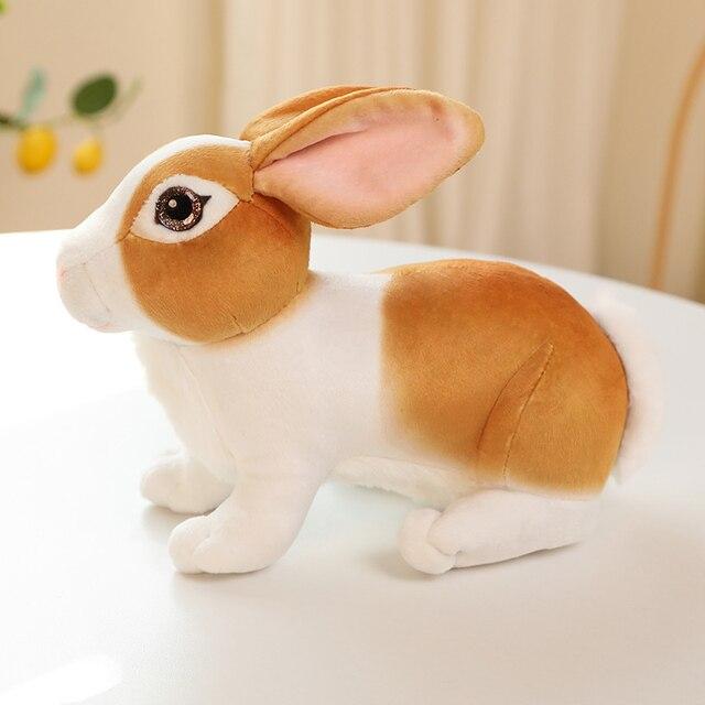 Cute Rabbit Plush Toys Simulation Wild Rabbit Dolls Stuffed Soft Cartoon Animal Pillow Nice Home Decoration Gift