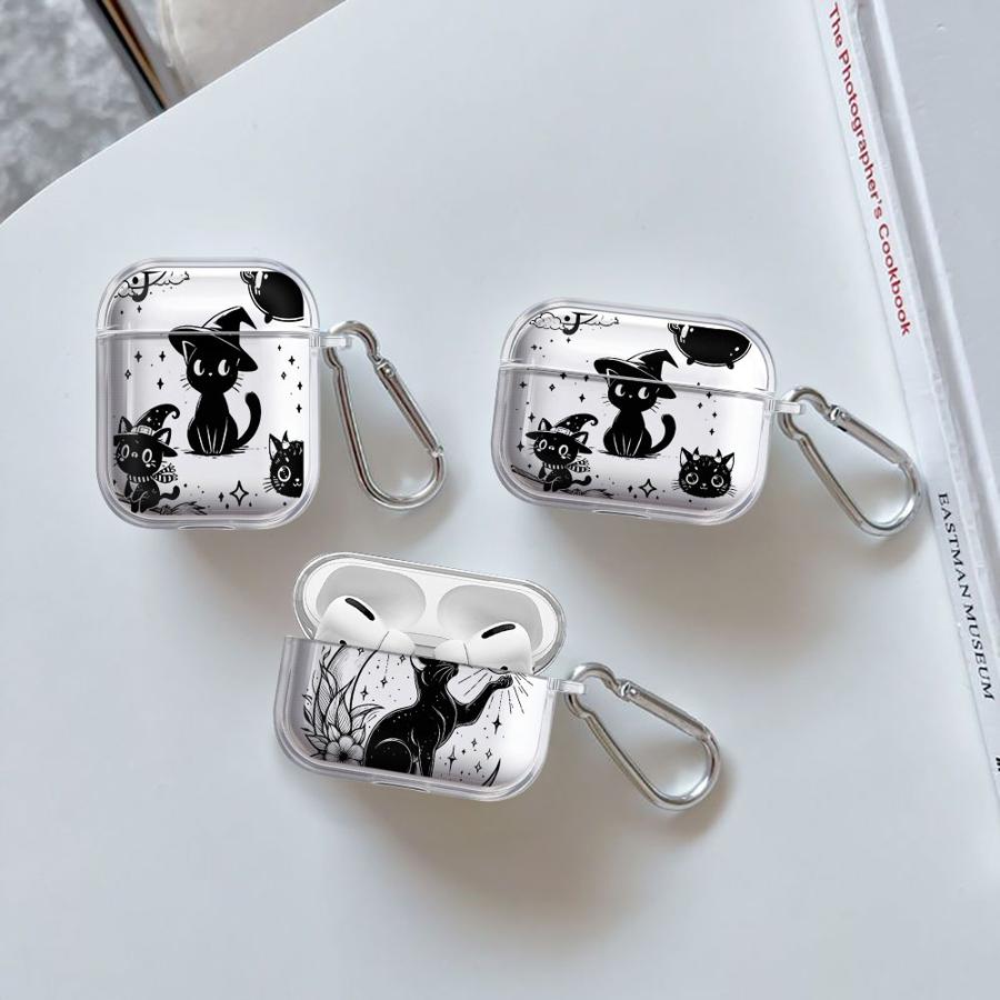 Прозрачные Чехлы для Наушников Чехол Для Airpods Pro 4 3 1 Pro2 2 Pro3 Милый Кот Прекрасный