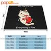 Funny Meowster Dnd Coffee It S Fine I M Fine Everything Ultra-Soft Blanket Quilt Winter Sofa Cover Bed Covers