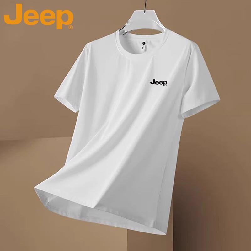 Jeep Мужская летняя футболка с коротким рукавом из ледяного шелка
