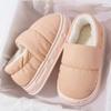 Fashion Winter Cotton Slippers Waterproof Anti Slip Thick Bottom Shoes Couple Home Use Plush Cotton Slippers Women