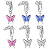 Faux Fake Belly Ring Butterfly Fake Belly Piercing Clip On Umbilical Navel Belly Button Cartilage Clip On Earrings Body Jewelry