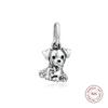 Genuine 925 Sterling Silver Labrador Puppy Dangle Charms Beads Fits Europe Bracelets Charm Silver 925 Jewelry