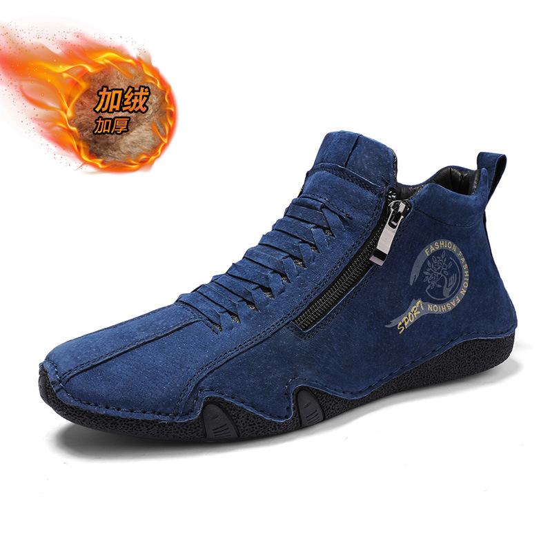 Новые осенние дышащие ботинки Мартин средней высоты для мужчин, уличные парусиновые осенние ботинки-берцы с высоким голенищем