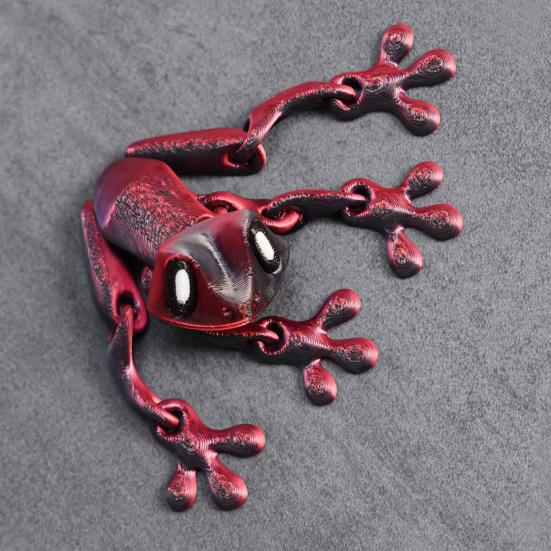 Подвижные суставы Лягушка Магнит на холодильник 3D-печатная Лягушка Игрушка-непоседа Шарнирная модель животного Фигурка Магнитный холодильник Лягушка Украшение Орнамент