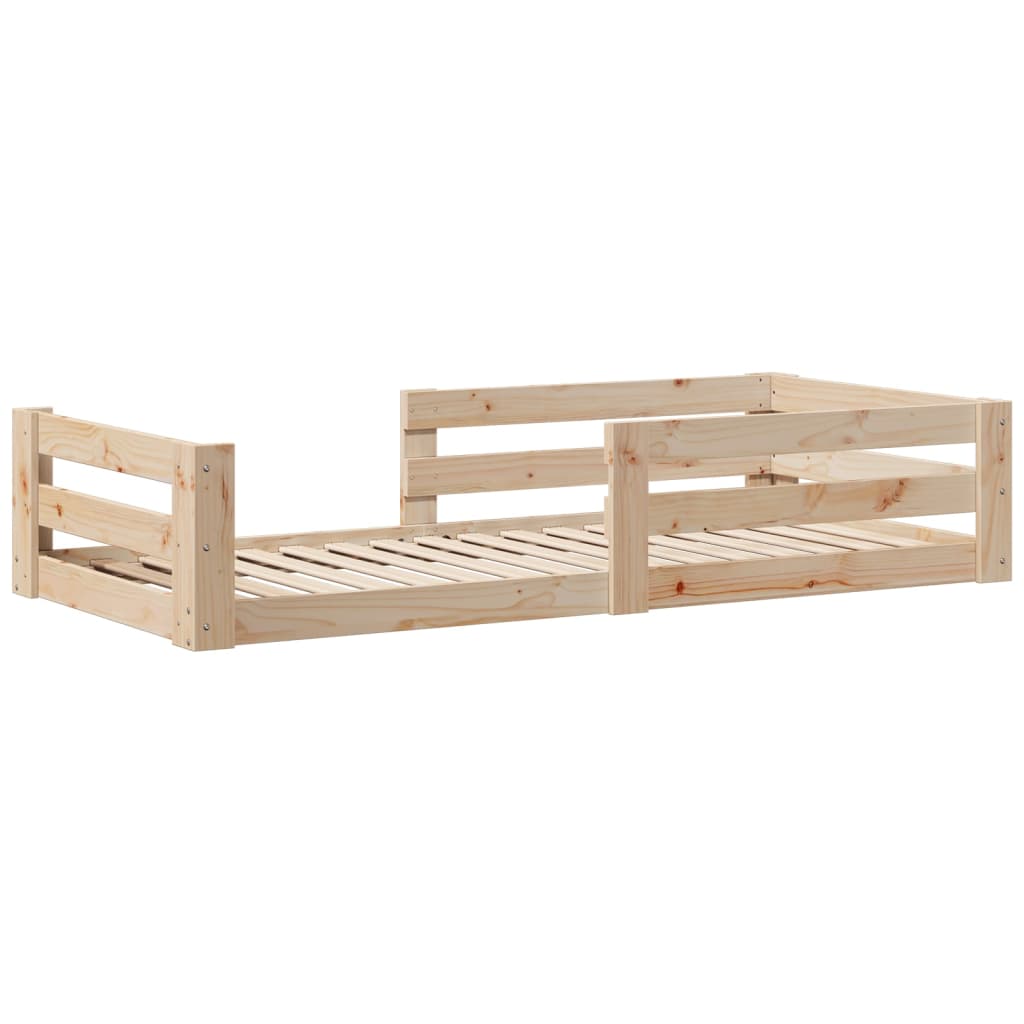 Solid Wood Bed Frame without Mattress 80 x 200 cm Pine Wood