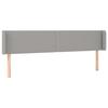 VidaXL Headboard with Ears Light Grey 203x16x78-88 Cm Fabric3118650