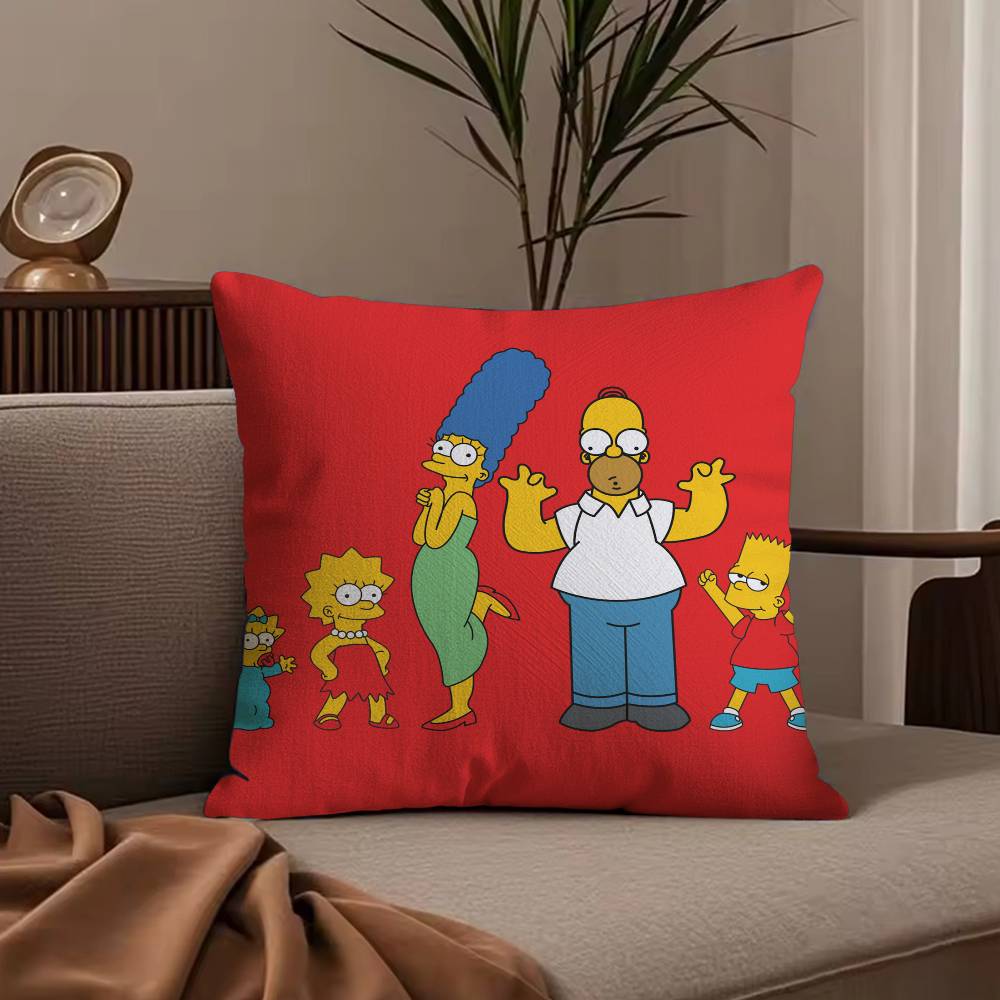 Мультяшная наволочка The S-Simpsons, противопылевая, с потайной молнией, из шелковистого короткого плюша, чехол для диванной подушки
