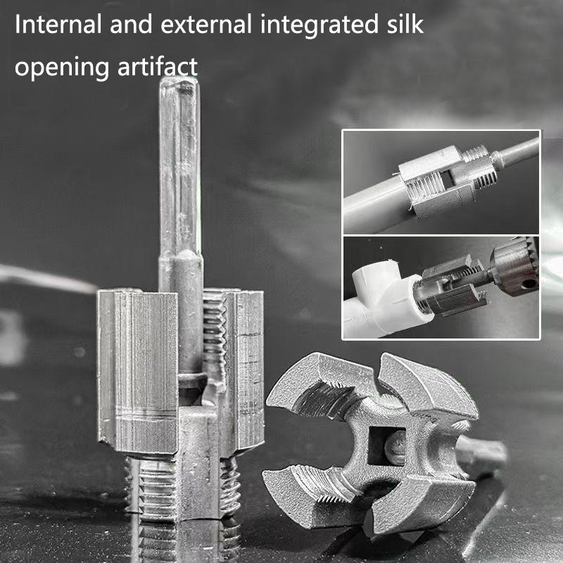 Интегрированный инструмент для нарезания резьбы на трубах с внутренней и внешней резьбой для труб PPR 1/2 дюйма с метчиками и плашками для нарезания резьбы