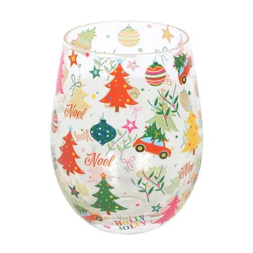 Something Different Nostalgic Printed Christmas Stemless Glass