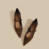 Street Style Leopard Women Mary Jane Shoes Ladies Concise Pointed Toe Pumps Spring Autumn Women's Commuting Shoes