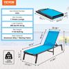 Chaise Lounge Chair Outdoor Patio Lounge Chair with Adjustable 5-Position