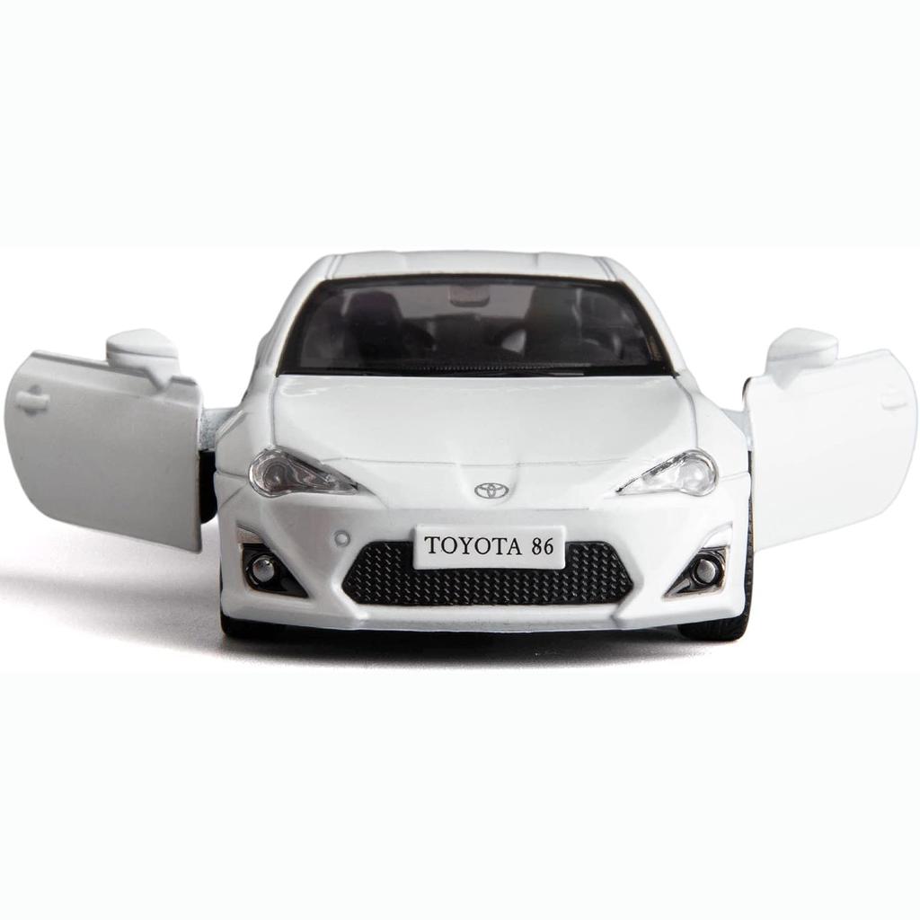 1:36 Scale Diecasting Alloy Car Model Toyota 86 Toy Car, Pull Back Vehicles Toy Car for Toddlers Kids Boys Girls Gift White