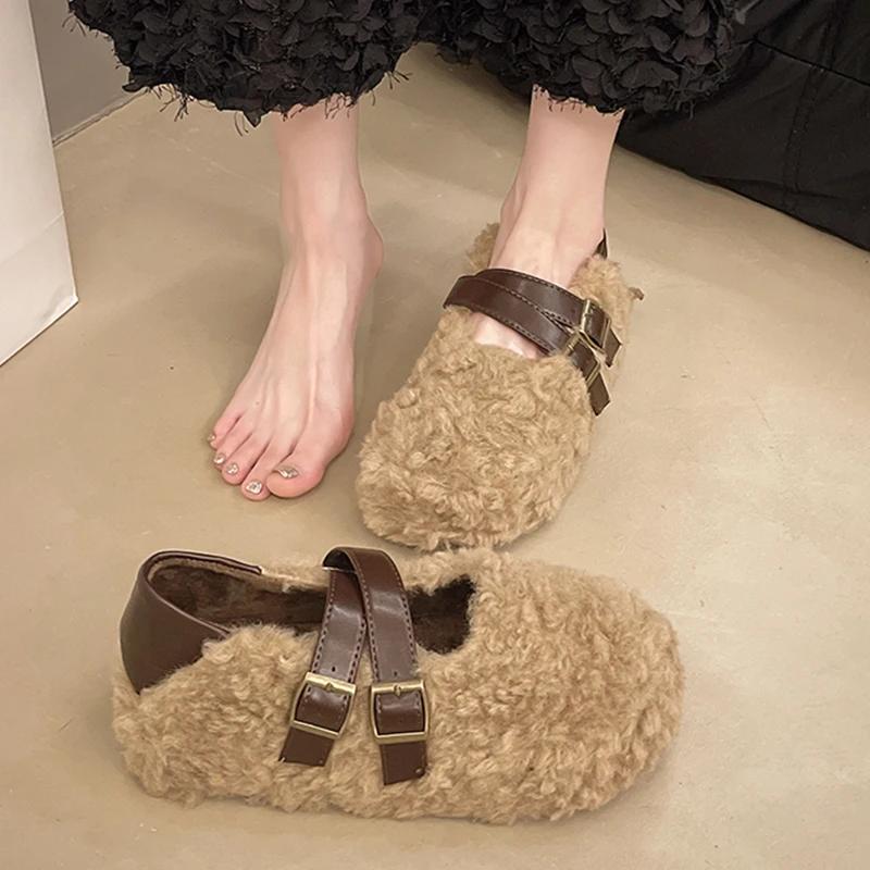 Женские меховые леопардовые хлопковые туфли на плоской подошве, повседневная обувь для женщин, тренд 2025 года, новые зимние сапоги, зимние удобные женские зимние ботинки