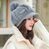 Hat Female Autumn and Winter Japanese Cute All-match Thick Warm Plush Cap Octagonal Cap