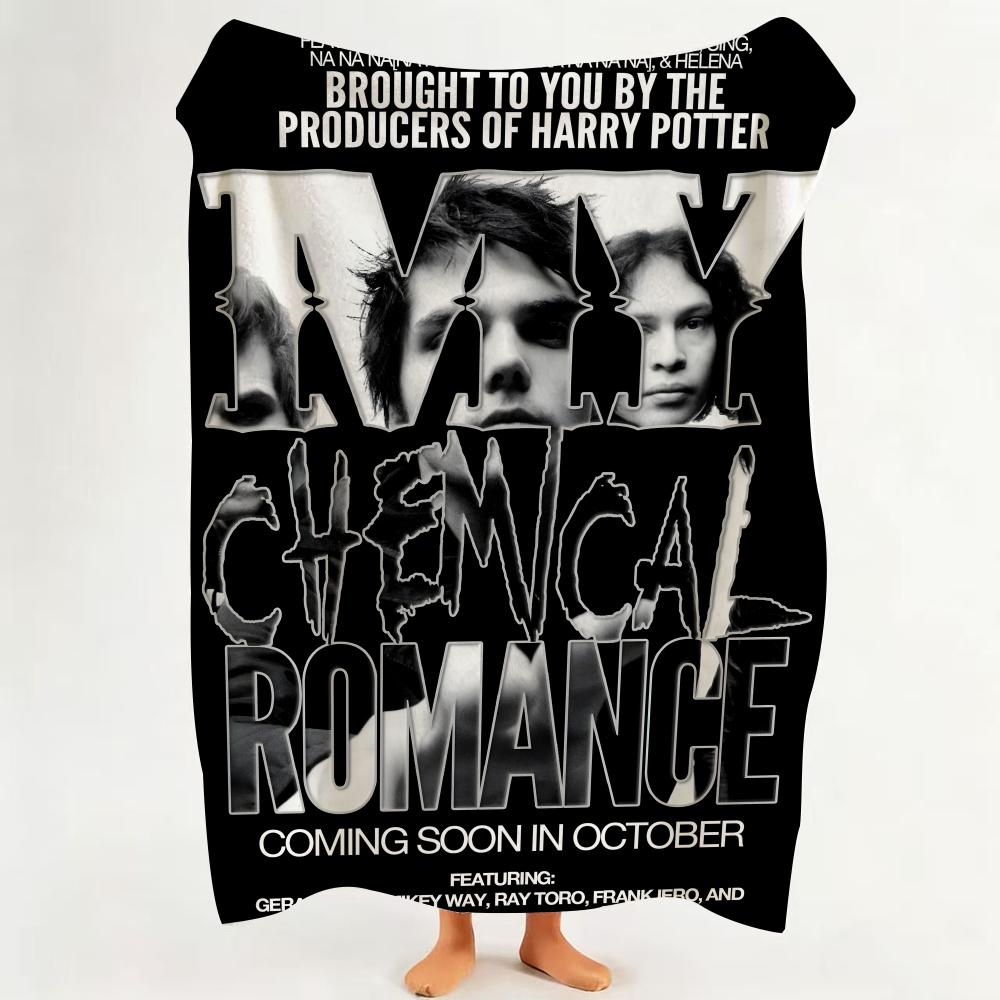 Band M MyChemicalRomance Throw Flannel Throw Blanket Suitable for Sofa Living Room Bedroom
