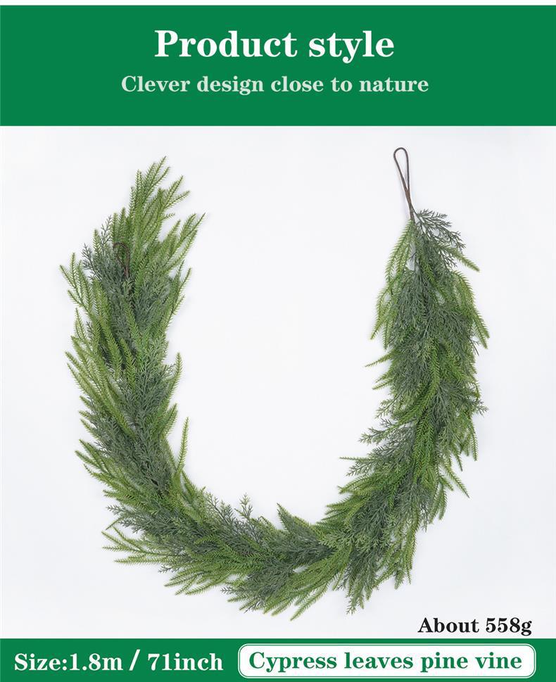 Norfolk Cypress Leaf Vine Christmas Decoration Wreath