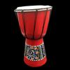 4 Inch African Djembe Drum Colorful Pattern Wooden Hand Drum Percussion Musical Instrument Random Pattern Red