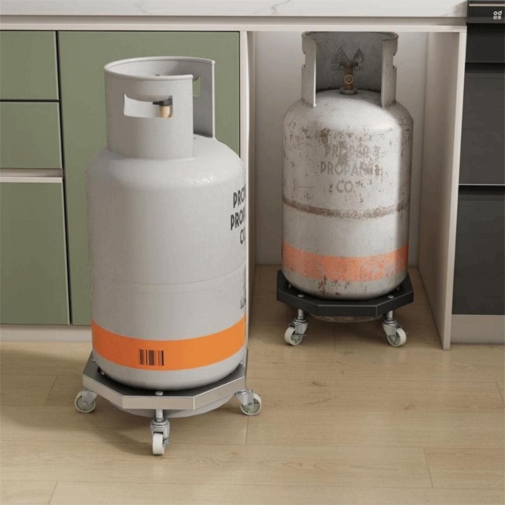 With Wheels Mobile Propane Tray Brake Fixed Tank Roller Stand Safe Cylinder Holder  Flower Pots