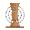 Creative DIY Wooden Perpetual Calendar Rotatable Time Record Card Reusable Disk Calendar Aesthetic Desk Decor Wooden Calendar