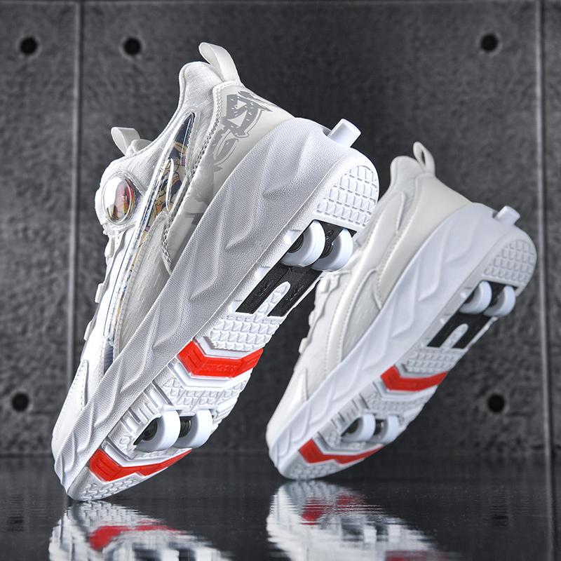 Classmate Boys' New Spring Girls' Sports Invisible Four-Wheel Retractable Roller Skating Children'S Runaway Shoes