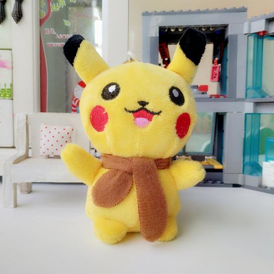 13cm Soft Pikachu Pokemon Doll Plush Pillow Stuffed Toy Pendant Bag Decoration