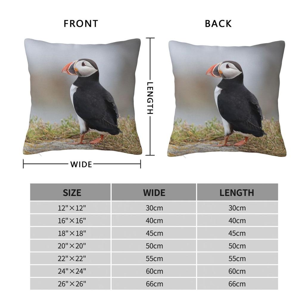 Atlantic Puffin Newfoundland Pillowcase Polyester Linen Velvet Creative Zip Decor Sofa Cushion Cover