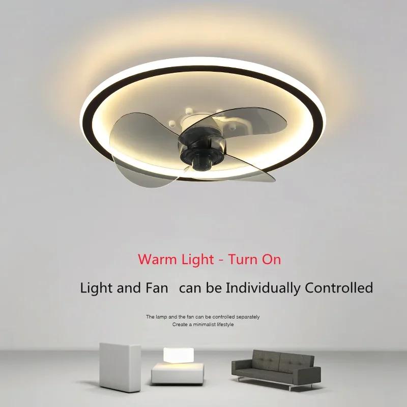 Nordic Modern Ceiling Fan Light Intelligent Remote Control Frequency Conversion Wind Fan-lamp Спальня Гостиная Кухня Ресторан