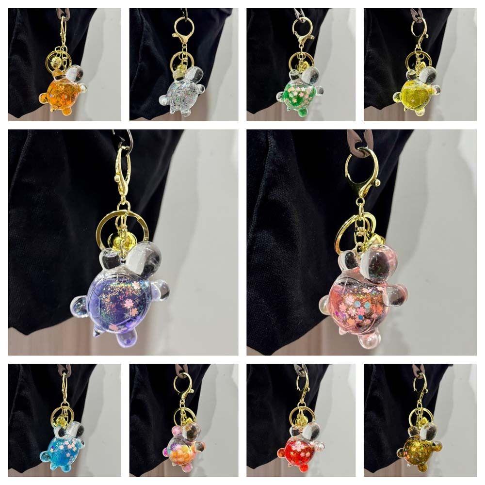 Акриловые украшения, куклы-черепахи конфетного цвета, блестящая черепаха, маленький орнамент, брелок в виде черепахи для девочек и мальчиков