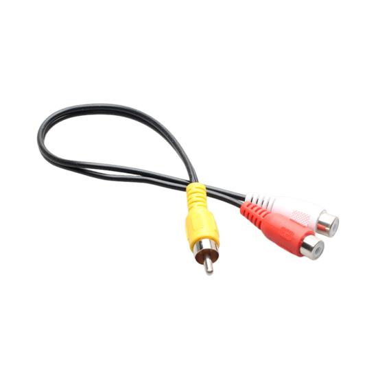 Yousheng High-Fidelity Audio Cable Stable Universal 2 RCA Male To 1 RCA Female Y Splitter Cable Speaker Stereo Audio Adapter Cord