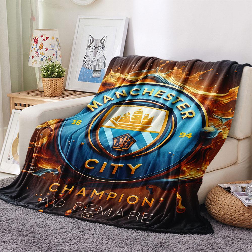 Raw MCFC Passion Blanket, High quality Comfortable for All Seasons, Home Decor, Warmth and Comfort
