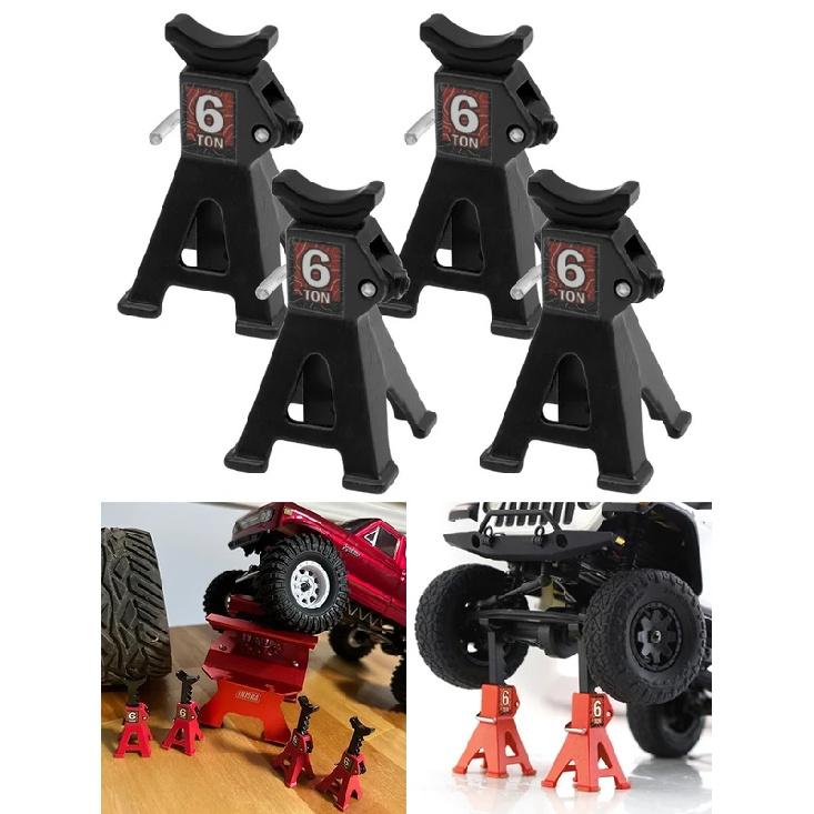 4 шт. Масштабная модель 1/24 для RC-игрушек, Декорация, Металлические стойки для домкрата RC, Симуляция для 1/18 1/24 Гусеничного автомобиля SCX24 AX24 TRX4M FCX24
