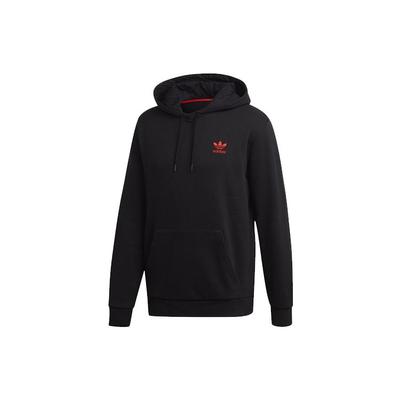 adidas Оригинальная толстовка с трилистником и валентинкой с узором в виде покера на спине, мужская толстовка с капюшоном, черная FH7887