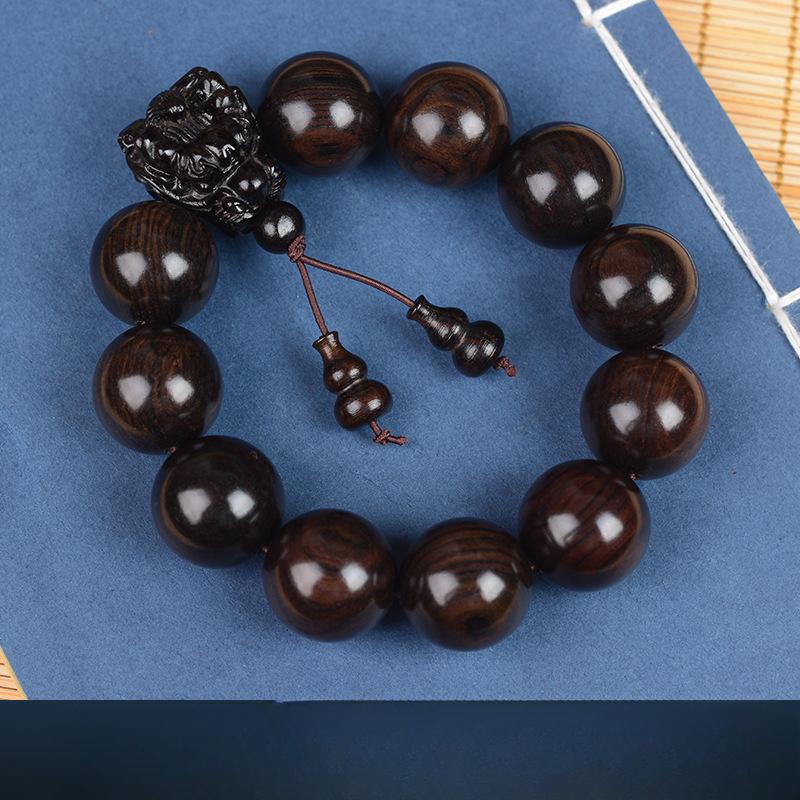 Красный сандал, Черный сандал, Эбеновое дерево, Черный сандал, Бусины Будды, Браслет Вэньвань из сандала 108 бусин.