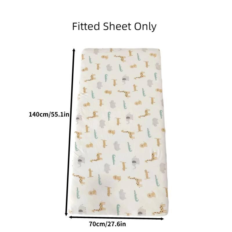 Хлопковый чехол на детскую кроватку с милыми рисунками льва, собаки, слона и другими, набор из 4 предметов, на все сезоны