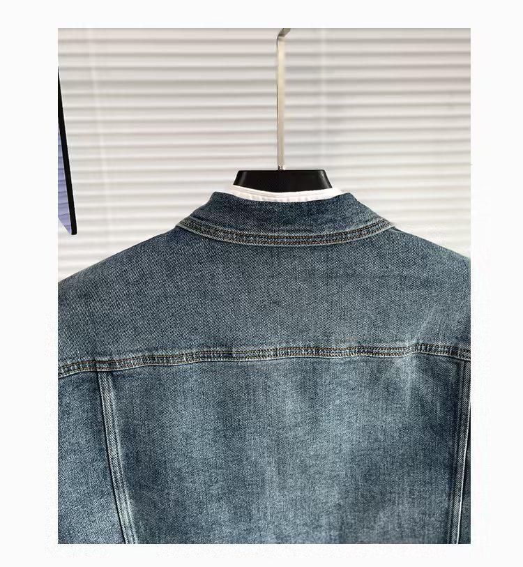 Japanese Retro Double-Pleat Men's Casual Denim Jacket