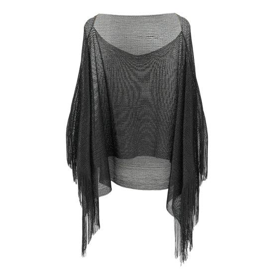 Summer Beach Mesh Cover Up Tassel Decor See-through Loose Swimsuit Thin Sunshade Beachwear Blouse Irregular Holiday Sexy Long Bikini Top