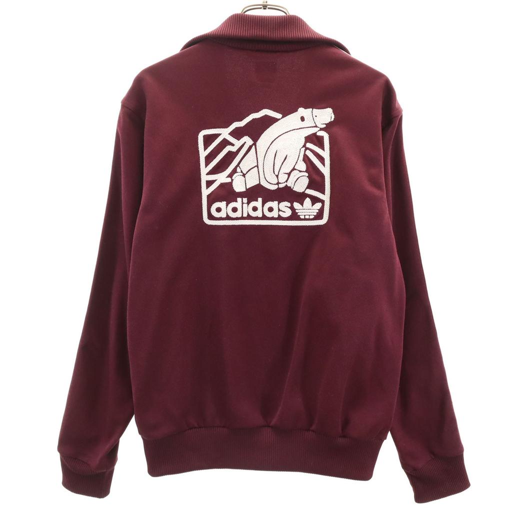 Adidas Вышитый логотип Трилистника Олимпийка M Бордовый Джерси Мужской Б/у