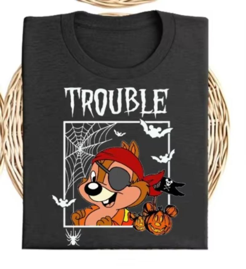 Chips and Dell Pirates Double Trouble Halloween   Birthday Party TShirt  land Trip Family Costume Shirt