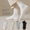 Unisex Solid Color Short Socks: Trendy, Sweat-Absorbing, Deodorizing, for Student Sports, Spring/Summer, Simple & Versatile Style.