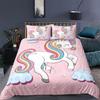 Unicorn 2/3 Piecebedroom setChildren'sGift Teenagers Adulte Microfibre Double Bed Single Bed Duvet Cover with ZipRoom Decor